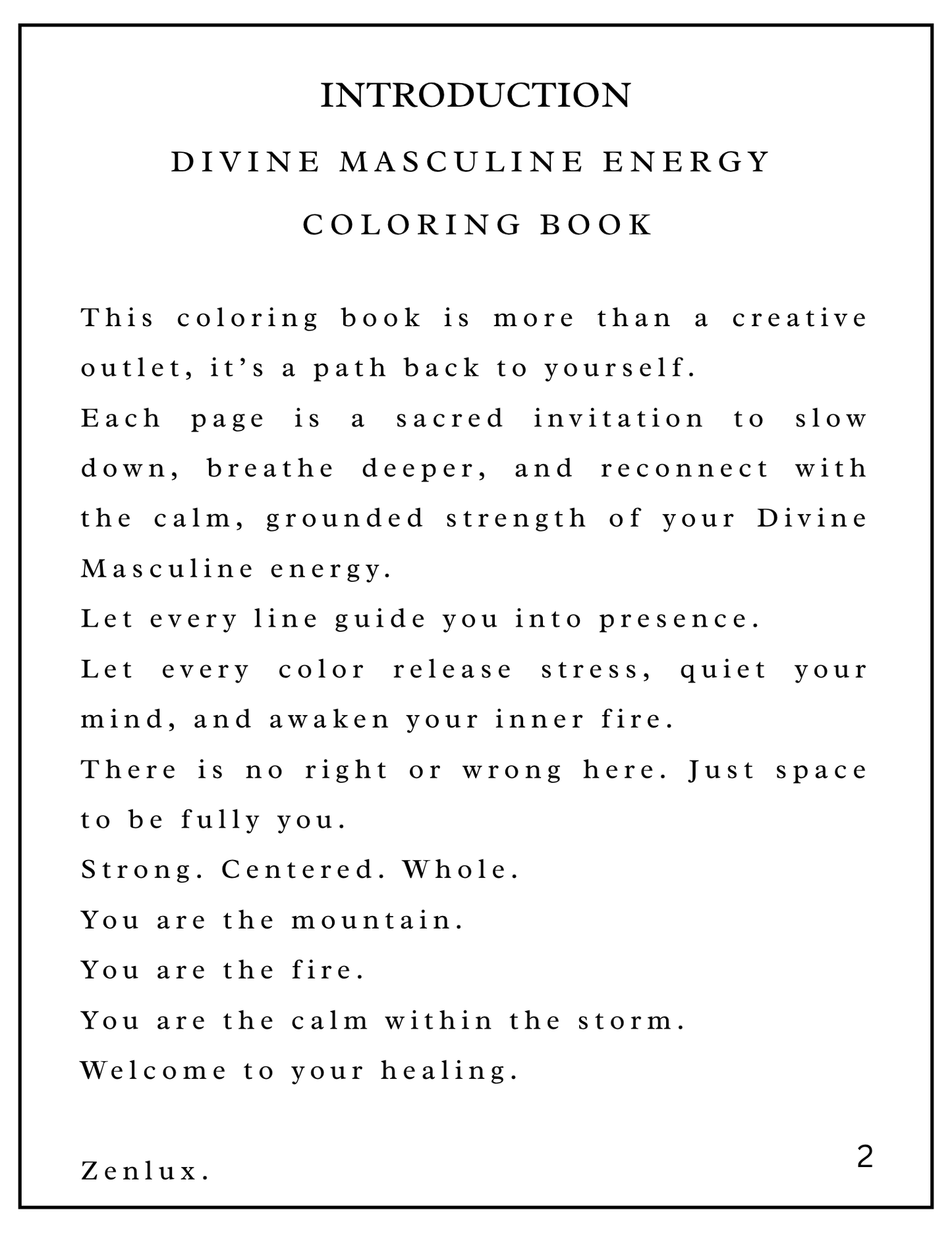 DIVINE MASCULINE ENERGY (coloring eBook)