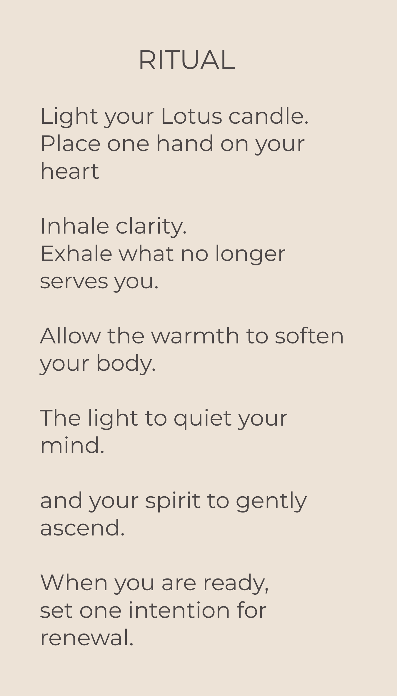 LOTUS / ENLIGHTENMENT Sacred Reset- Aromatherapy Candle