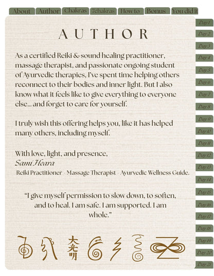SACRED RESET E-MANUAL. BALANCE YOUR CHAKRAS & REGULATE YOUR NERVOUS SYSTEM