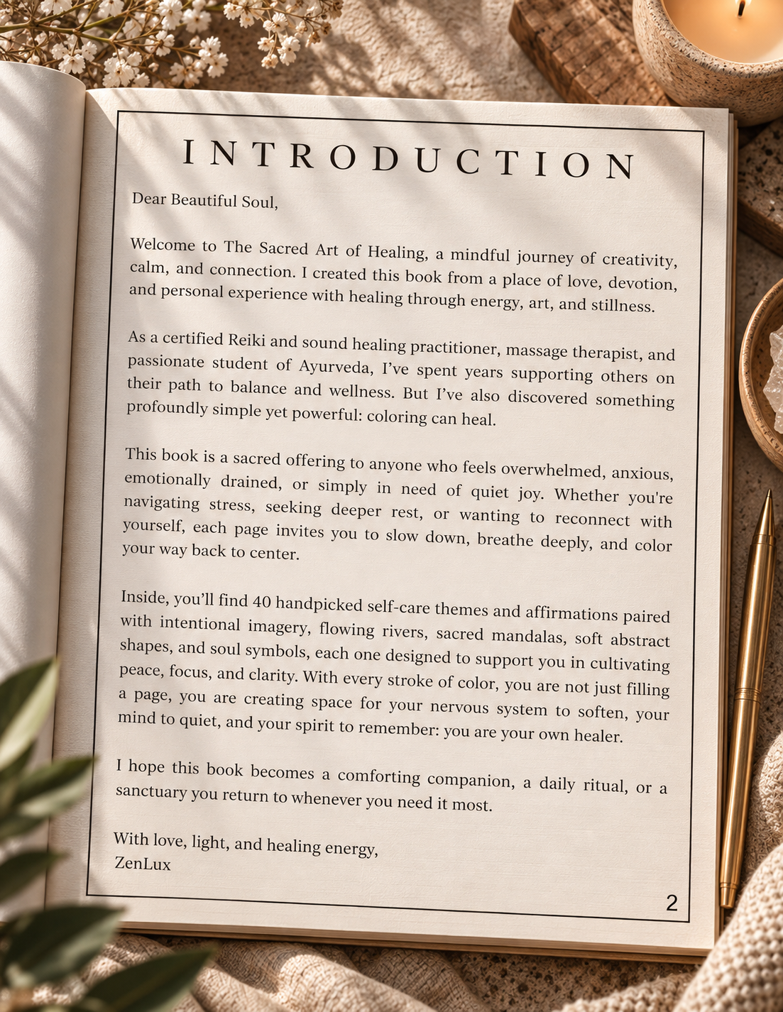 The Sacred Reset Healing (Coloring Pages) Digital Download