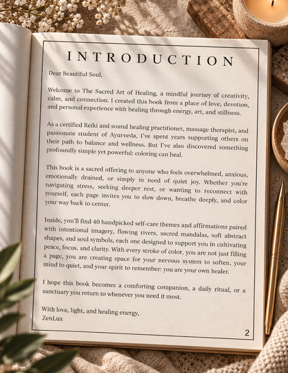 The Sacred Reset Healing (Coloring Pages) Digital Download