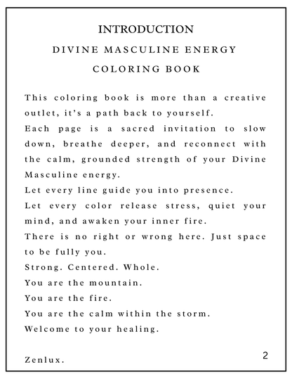 DIVINE MASCULINE ENERGY (coloring eBook)