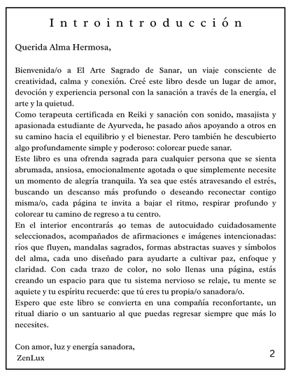 El Arte Sagrado de Sanar (libro para colorear)