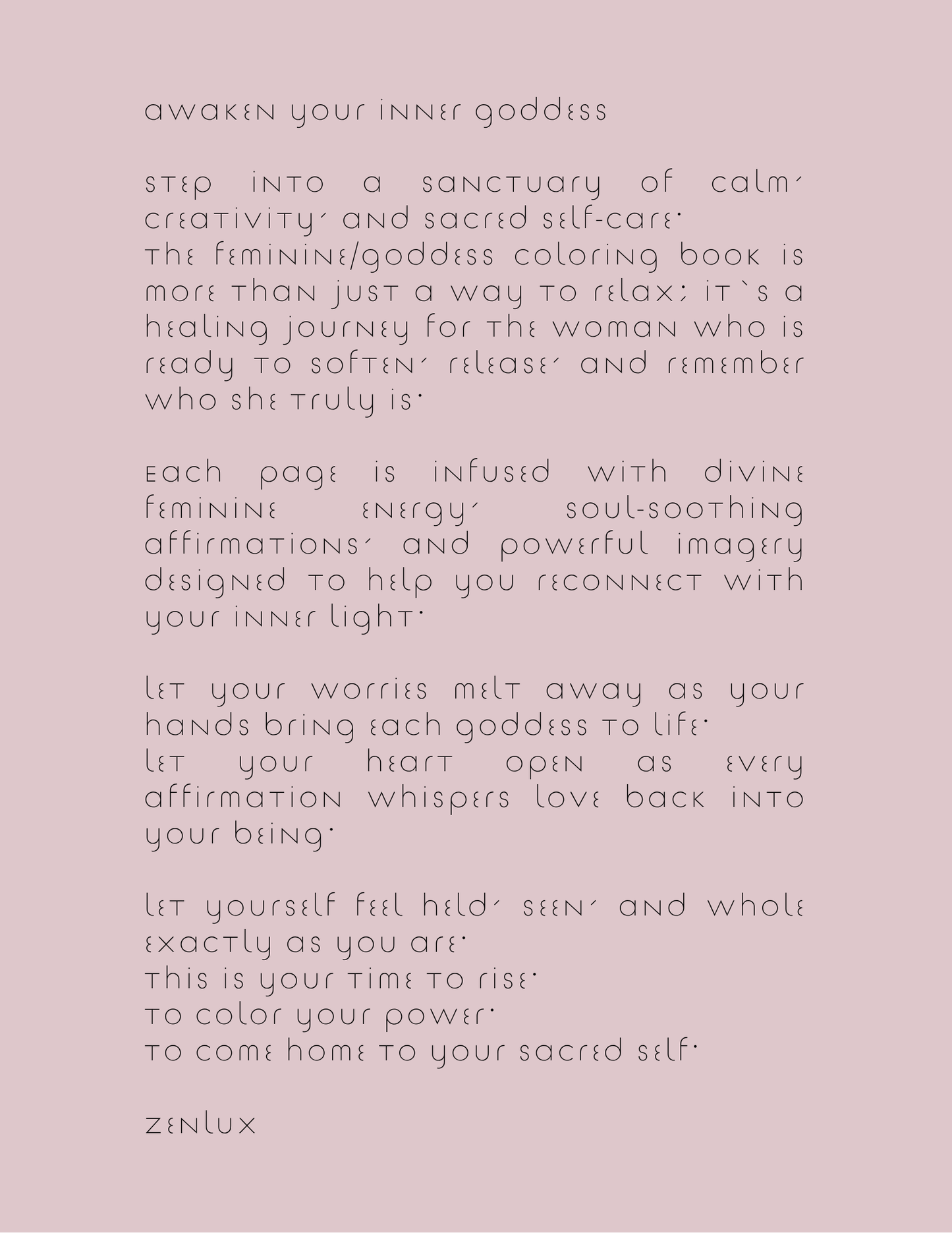 FEMENINE/GODDESS Coloring Book