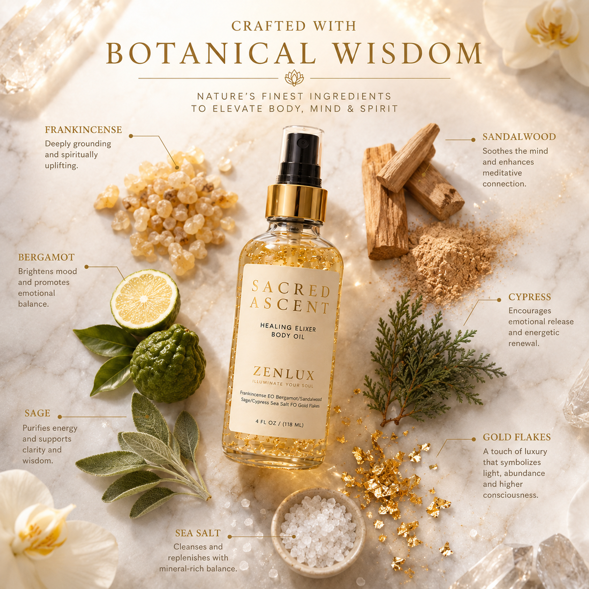 SACRED ASCENT (Aromatherapy Healing Body Oil)