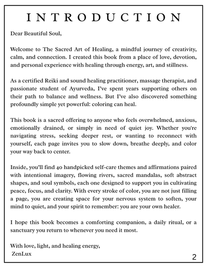 The Sacred Art of Healing (Coloring Book)